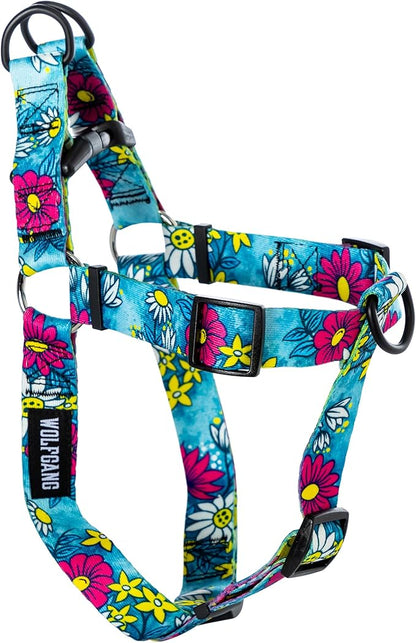 Wolfgang Heavy Duty Adjustable Dog Harness, Pull-Tested for Walking & Training, LazyDaisy Print, Small