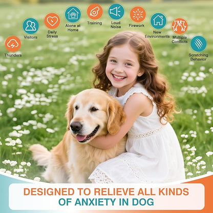 Pheromones Diffuser to Calm Dog Calming 7 in 1 Advanced Kit Appeasing Pheromone Diffuser for Anxiety Relief (3 Plug in+4 Pack 48ml Refill) Reduce Aggression Fighting Barking Stress
