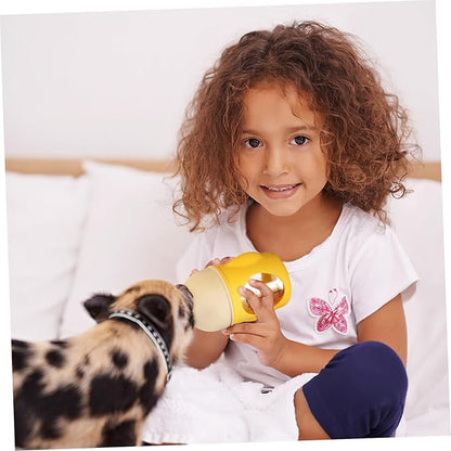 POPETPOP Ergonomic Pet Bottle for Newborn Puppies Kittens Kitten Milk Bottle Feeding