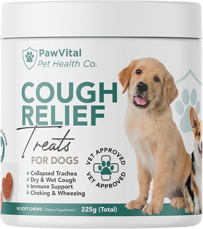 Dog Cough Medicine - 100% Natural Respiratory Support - Relief for Cough and Breathing Discomfort - All-Natural Treats Made with Real Chicken