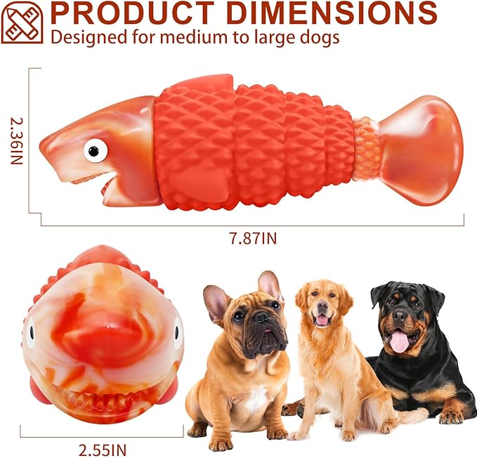 BoYoYo Indestructible Dog Toys for Aggressive Chewers Large Breeds, Durable Squeaky Toys for Super Chewers, Heavy Duty Tough Bone to Keep Them Busy, Interactive Dog Chew for Medium Breed