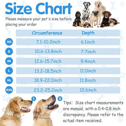 Upgrade Soft Dog Cone Collar, Dog Cone Alternative to Stop Licking After Surgery, Adjustable Comfy Cones for Small/Medium/Large Dogs, Light-Weight Mesh Fabric Elizabethan Collars (XS)