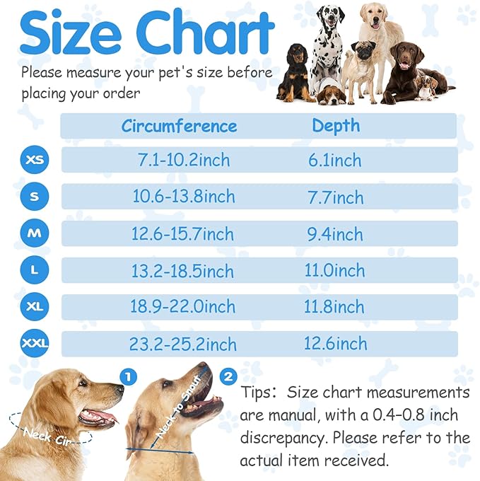 Upgrade Soft Dog Cone Collar, Dog Cone Alternative to Stop Licking After Surgery, Adjustable Comfy Cones for Small/Medium/Large Dogs, Light-Weight Mesh Fabric Elizabethan Collars (L)