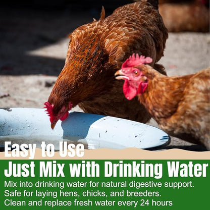 Ivermect Chicken De-Wormer Liquid, Poultry Care for All Ages and Sizes, Natural Formula for Types of Worms, 50mL