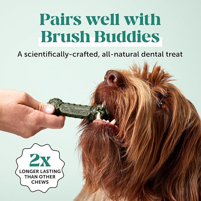 Dog Breath Freshener Dental Powder for Teeth Cleaning Plaque Off, Dental Care for Dogs, Tartar Remover for Teeth with Natural Herbal Blend + Postbiotics (Mint - 30 Servings)
