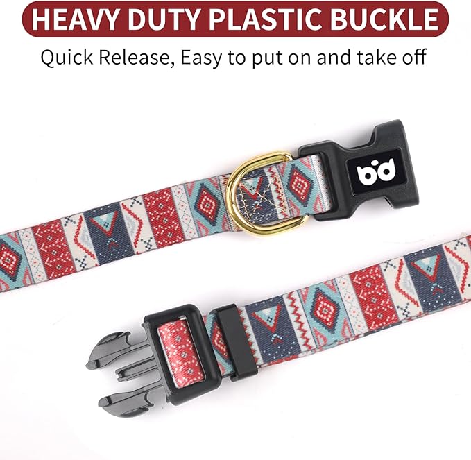 QQPETS Adjustable Soft Dog Collar: Print Flower Pink Multicolor Cute Patterns for XS Small Medium Large Pet Girl Boy Puppy Walking Running Training