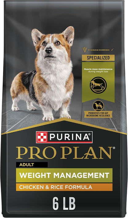 Purina Pro Plan Weight Management Dry Dog Food Chicken and Rice Formula - 6 lb. Bag