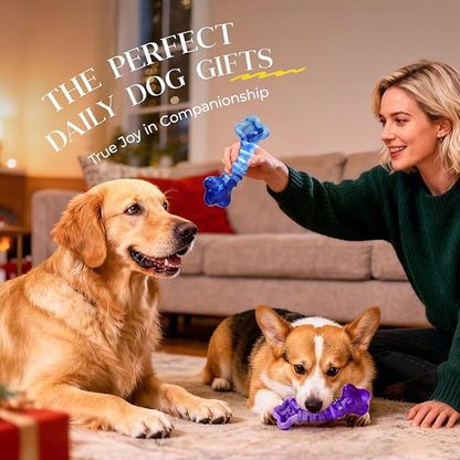 Kseroo Indestructible Dog Toys for Aggressive Chewers: 2-Pack Tough Chew Toy for Large Dogs, Heavy Duty Long-Lasting Dog Bones for Large Breed, Dog Toys to Keep Them Busy