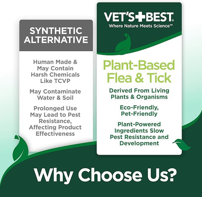 Vet’s Best Flea and Tick Home Spray – Plant-Based Flea and Tick Treatment for Dogs and Indoor Use – Natural Spray with Essential Oils for Flea Control in Home – 32 oz Bottles, 2 Pack