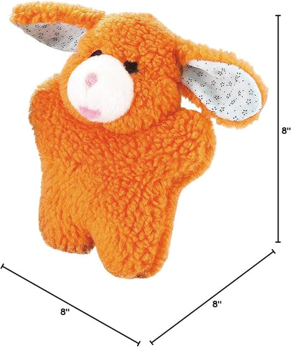 Zanies Cuddly Berber Baby Bunny Dog Toys, Orange 8-Inch