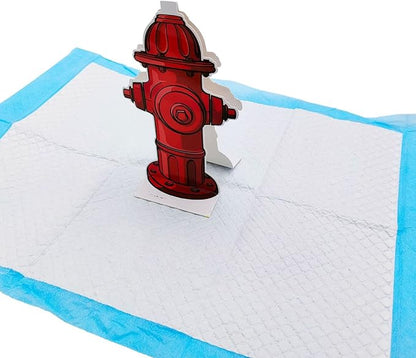 Dog Pee Post Guide Paper Pee Trainer, 20Pcs Hydrant Shaped Pet Diaper Pad Guide for Small Dogs, Puppies Dogs Potty Pee Training Pad Guide, 7.3 x 3.9in Small Hydrant Post Paper Card