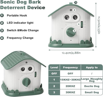 Anti Barking Device for Dogs, Ultrasonic Dog Bark Deterrent Devices with 3 Modes, 50Ft Range Stop Barking Control Devices for Dog Training in Outdoor Indoor, 1200mAh Rechargeable, Waterproof