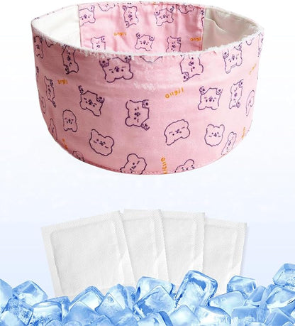 Hosiwei Dog Cooling Collar with Ice Packs - Adjustable Pet Cooling Bandana for Summer, Reusable & Freezable Neck Wrap Scarf for Dogs - Hot Weather Chill Out Accessory