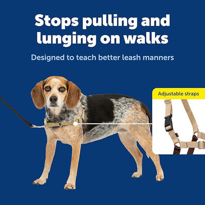 PetSafe Easy Walk Harness for Dogs - Pull-Free Walks - Patented Martingale Loop Design - Front Chest Leash Attachment - Comfort Straps - Breathable Harness Design - Small/Medium, Fawn/Brown
