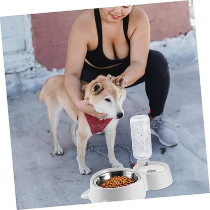 ORFOFE Stainless Steel Dog Bowl Insulated Automatic Water Dispenser Pet Feeder Pet Supplies