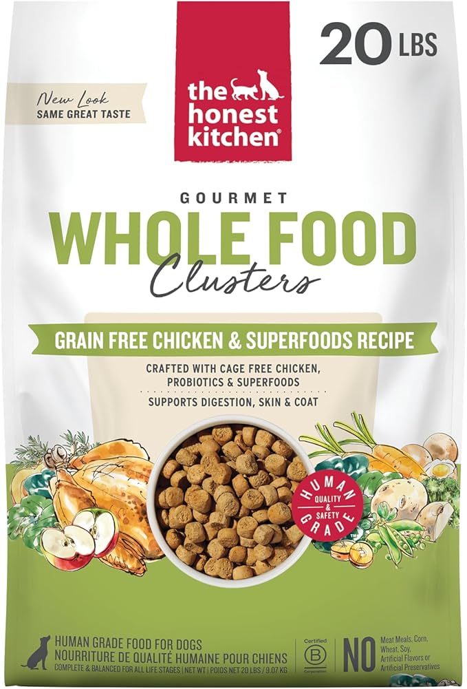 The Honest Kitchen Human Grade Whole Food Clusters Dry Dog Food - Grain Free Chicken 20 lb Bag