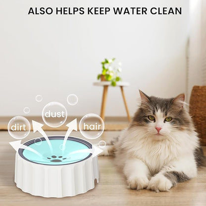 Dog Small Animals Water Bowl No Spill 70oz/2L Large Capacity Dispenser Non Slip No Splash Small Animals Bowl Pet Slow Feeder No Drip Dog Water Bowl on Vehicle for Dogs and Cats - Green