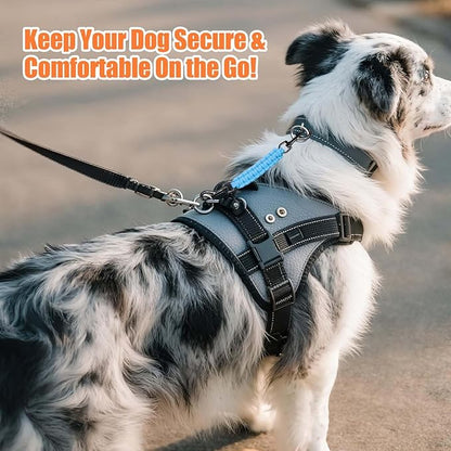 Dog Collar Safety Clip, Collar Companion, Handmade Backup Safety Strap, Double-Ended Clip Leash Connector, Suitable for Dog Harnesses, Prong, Pinch Collars (Sky Blue, 1 Pack)
