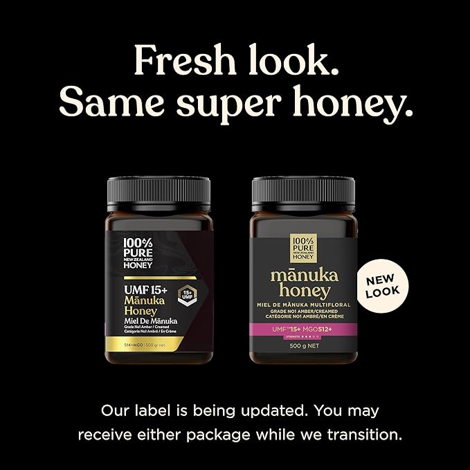 Manuka Honey UMF 15+ (MGO 512+) 100% Pure New Zealand - Certified Award Winning New Zealand Raw Manuka Honey Premium Grade, 17.6 Ounce (500g)