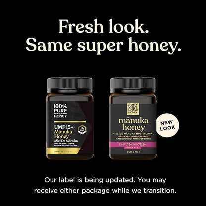 Manuka Honey UMF 15+ (MGO 512+) 100% Pure New Zealand - Certified Award Winning New Zealand Raw Manuka Honey Premium Grade, 17.6 Ounce (500g)