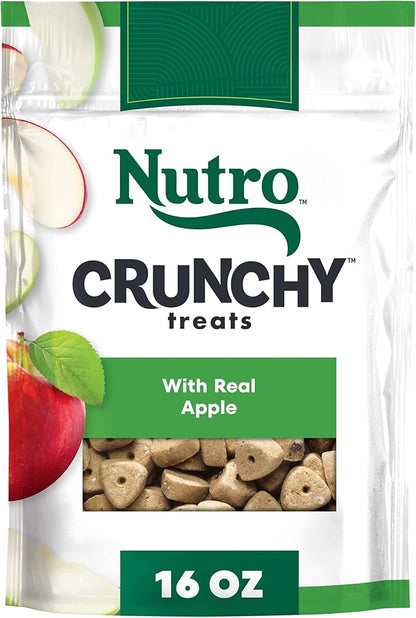 Nutro Crunchy Dog Treats with Real Apple, Training Treats for Dogs, 16 oz. Bag