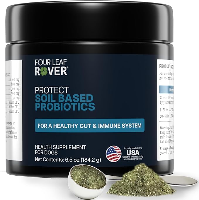 Protect - Probiotics for Dogs - Veterinarian Formulated - with Natural Prebiotics and Antioxidants - Detoxification & Gut Health - 60 Day Large Dog Supply