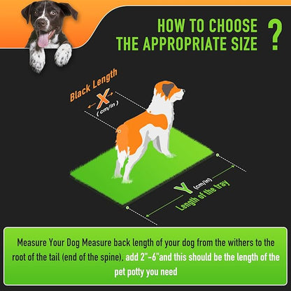 Hompet Dog Grass Pad with Tray Large, 24"x16", 2 Reusable Artificial Turf for Dogs Potty, Waterproof Non-Slip Washable Pee Pads, Quickly Absorbency Portable Dog Litter Box for Indoor/Outdoor Use