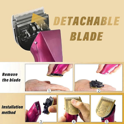 5-in-1 Replacement Clipper Blade, Detachable & Adjustable Dog Grooming Blade Compatible with Wahl Arco, Bravura, Chromado, Creativa, Figura, Motion & SuperGroom (Gold 2 Pack)