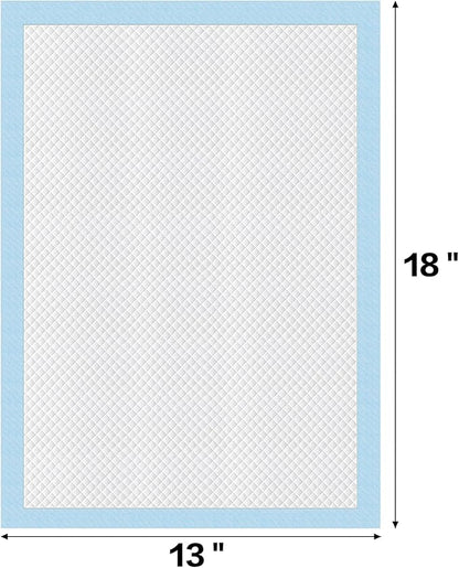 Bolux Dog and Puppy Training Pads, 13”×18” Disposable Dog Pee Pads, 100/Counts Ultra Absorbent & Leak-Proof Pet Underpads, Dry Quickly Pee Pad for Dog Cats Rabbits or Other House Training Pet