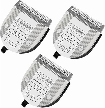 [3-Pack Professional Animal Clipper Blade Compatible with Wahl Arco, Bravura, Chromado, Creativa, Figura, Motion & SuperGroom; Dog, Cat, Horse & Pet Grooming, Detachable & Adjustable