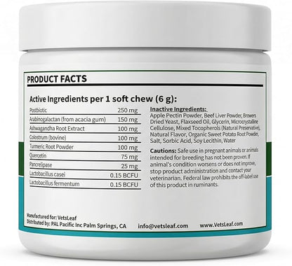 Allergy Relief Dog Chews – Quercetin, Turmeric, Ashwagandha, Probiotics & Colostrum – Seasonal Allergy, Immune & Digestive Support – for Itchy Skin & Hot Spots – All Breeds & Sizes