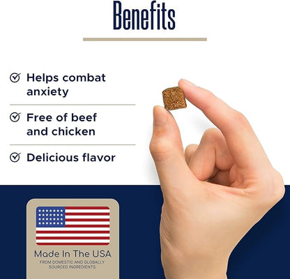 Healthy Pup Calming Chews for Dogs with Melatonin - 60 Delicious Soft Treats for Dog Anxiety Relief for Large and Small Dogs - Peanut Butter Flavor - Includes Chamomile, Thiamine, L-Tryptophan