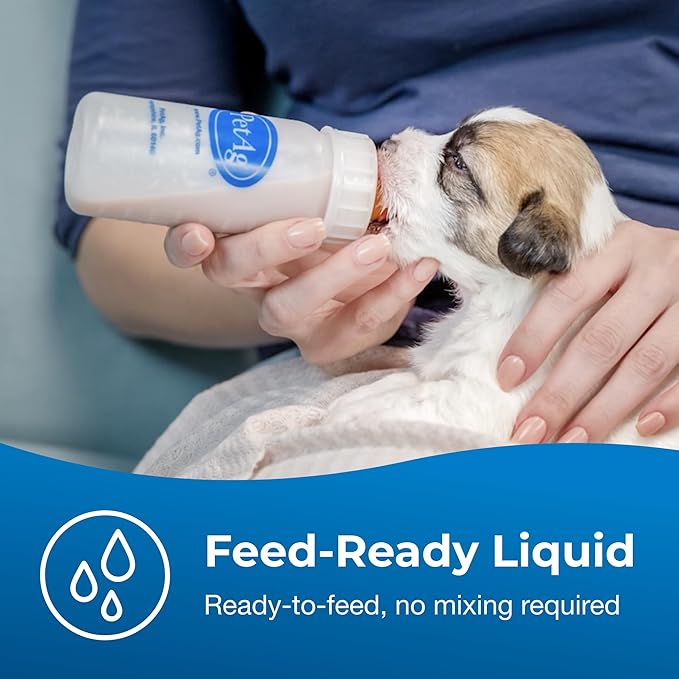 PetAg Esbilac Puppy Milk Replacer Liquid - 16 oz - Resealable, Ready-to-Feed Formula with Vitamins for Newborn Puppies to 1 year - Easy to Digest - Storable & Portable