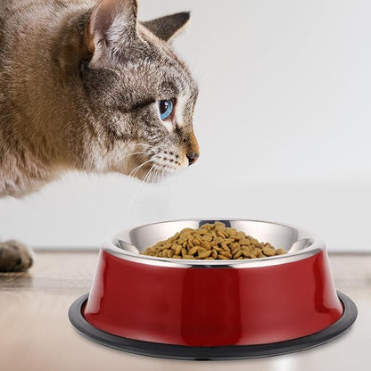 balacoo 7.08 Inch Non-Slip Eco-Friendly Pet Feeding Bowl Double Design for Dogs and Cats Stable Food and Water Dish Easy to Clean