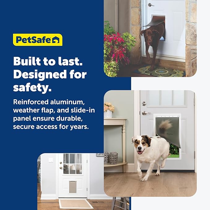 PetSafe Freedom Aluminum Dog and Cat Door - Durable Frame - Small, Medium, Large, X-Large