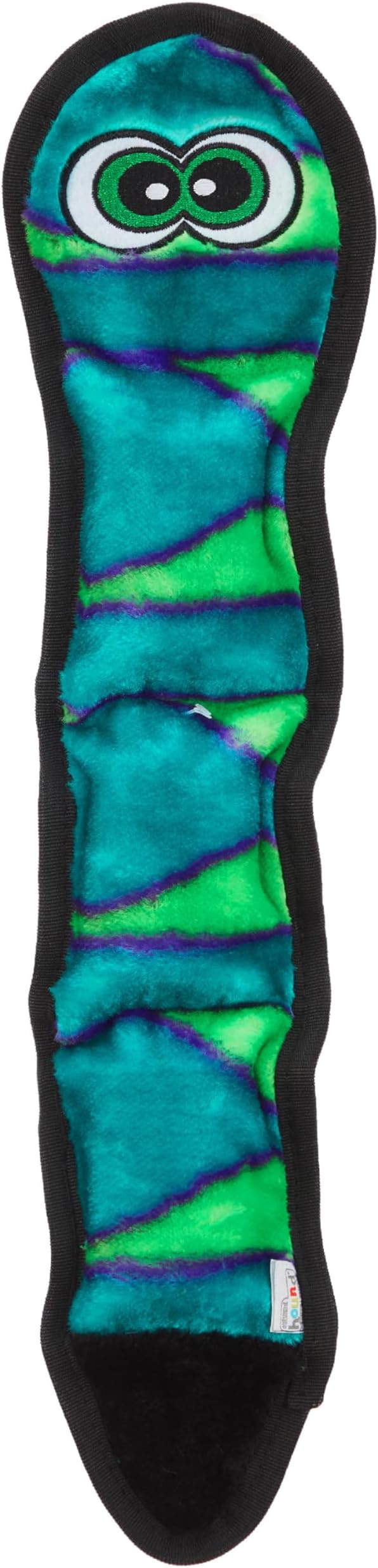 Outward Hound Durablez Large Snake Stuffing-Free Squeaky Plush Dog Toy for Puppies & Dogs - Interactive, Soft Yet Tough, No Mess, Jumbo Squeaker, Long-Lasting Play, 24.5 inch, Blue