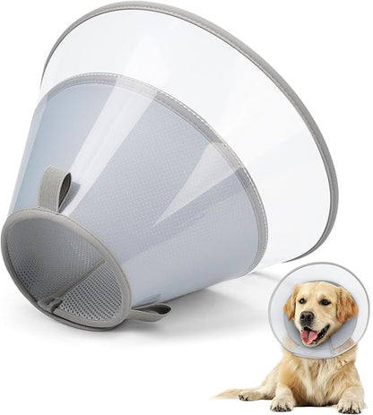 Dog Cone Collar with Soft Liner to Stop Licking, Elizabeth Recovery Collar After Surgery for Large Medium Dogs, Comfortable Pet Head Cone Alternative for Neutering Spay Injury (XL)