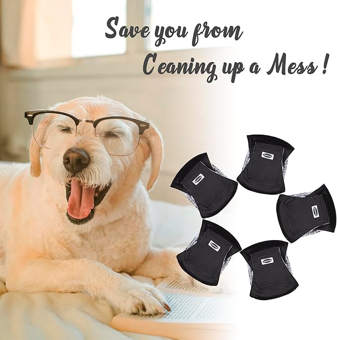 Tuiskusa Male Dog Diapers, High Absorbing Dog Belly Bands for Male Dogs, Washable Reusable Dog Male Wraps(5 Pack)