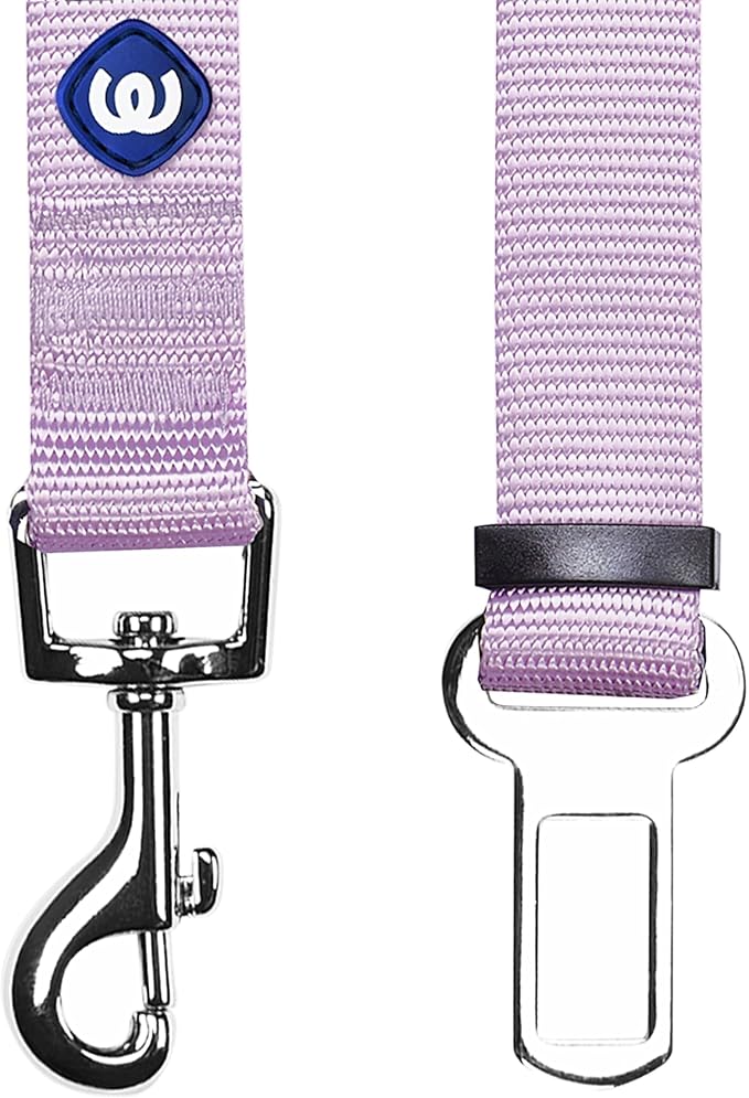 Blueberry Pet Dog Leash Essentials: Lavender Seat Belt Tether - Puppy Essentials & Heavy Duty Dog Leashes for Large Dogs - Safety for Pet Parents, Dog Lovers & Road Trip Enthusiasts