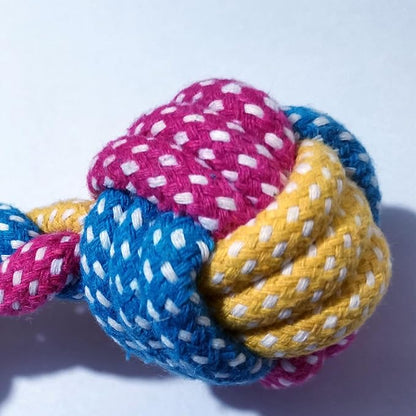 Dog Cat Puppy Teething Chew Toys,Dog Chew Rope Toy,Safe Braided Rabbit Toys Healthy Gift (Dumbbell)
