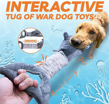 LEGEND SANDY Large Squeaky Dog Toys to Keep Them Busy, Interactive Plush Dog Toy,Crinkle Tug of War Dog Chew Toy for Small, Medium, and Large Dog