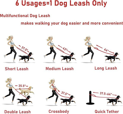 ZALER Dog Collar and Leash Set, Waterproof Adjustable Odor Proof Pet Collars Leashes Easy to Clean, 6FT Dog Leash with 2 Hooks for Large, Medium Small Dogs (XS, Red)