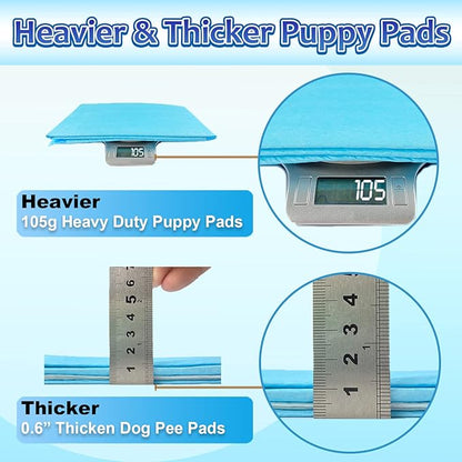Puppy Pads Extra Large 30"x36", 40 Count Thicken XLarge Puppy Pee Pads for Dogs Super Absorbent, Leak-Proof Disposable Pet Training Pad, Potty Piddle Mats for Puppies, Cats, Doggies, Blue