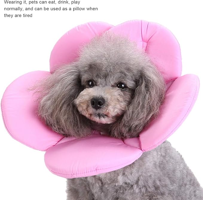 Dog Cone Collar, Wound Healing Protective Cone Surgery Recovery Collars Dog Donut Collar After Surgery Elizabethan Collar for Dogs Adjustable Soft Neck Cone for Small Pet (M)