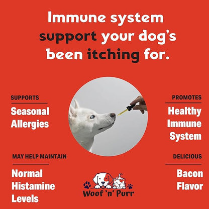 Dog Antibiotics for Infection, Coughs, UTIs, Allergies, Itching | Natural Antibiotics for Dogs to Support Skin, Coat, & Digestion | for All Breeds & Ages | 1 fl oz