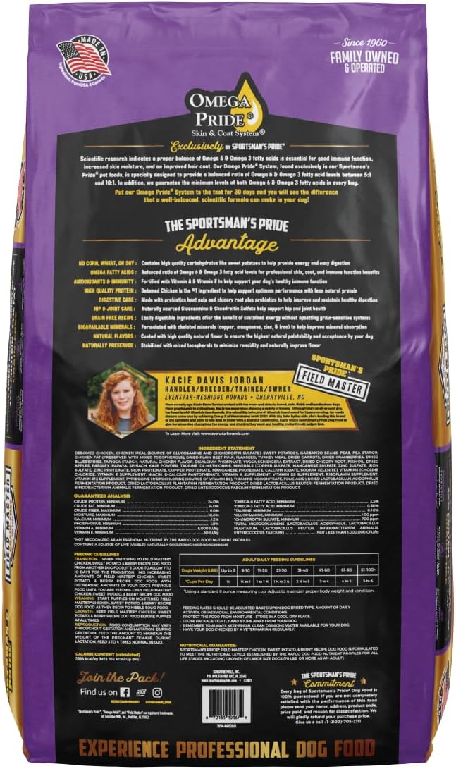 Sportsman's Pride Field Master Grain-Free Chicken, Sweet Potato, & Berry Recipe Dry Dog Food, 30-lb Bag