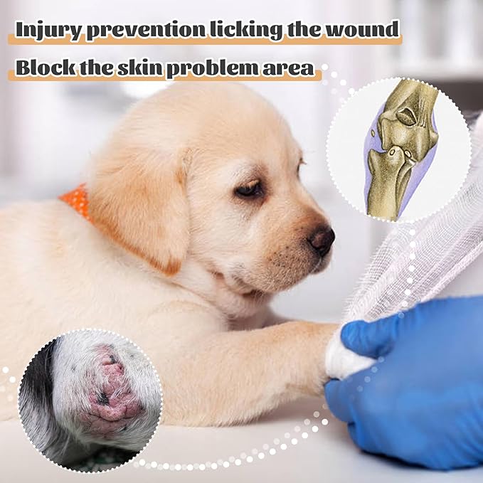 ROZKITCH Leg Sleeve for Dogs to Prevent Licking Front Right Left Leg, Pet Prevent Licking Wound Elbow Knee Protector, Dog Recovery Suit for Sprain ACL CCL Arthritis Joint Care Brown L