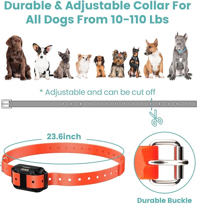 F-color Dog Shock Collar 3 Pack - Dog Training Collar with Remote IP65 Waterproof E Collar for Dogs Training with Light Shock Vibrate and Beep Collars for Small Medium Large Beeds