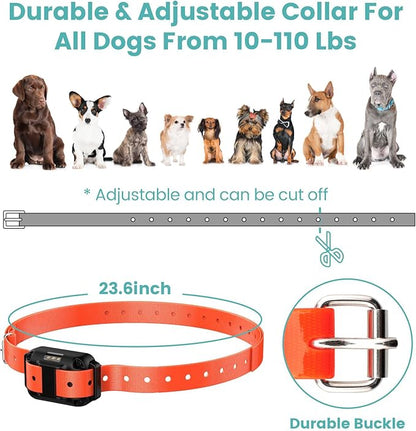 F-color Dog Shock Collar 3 Pack - Dog Training Collar with Remote IP65 Waterproof E Collar for Dogs Training with Light Shock Vibrate and Beep Collars for Small Medium Large Beeds