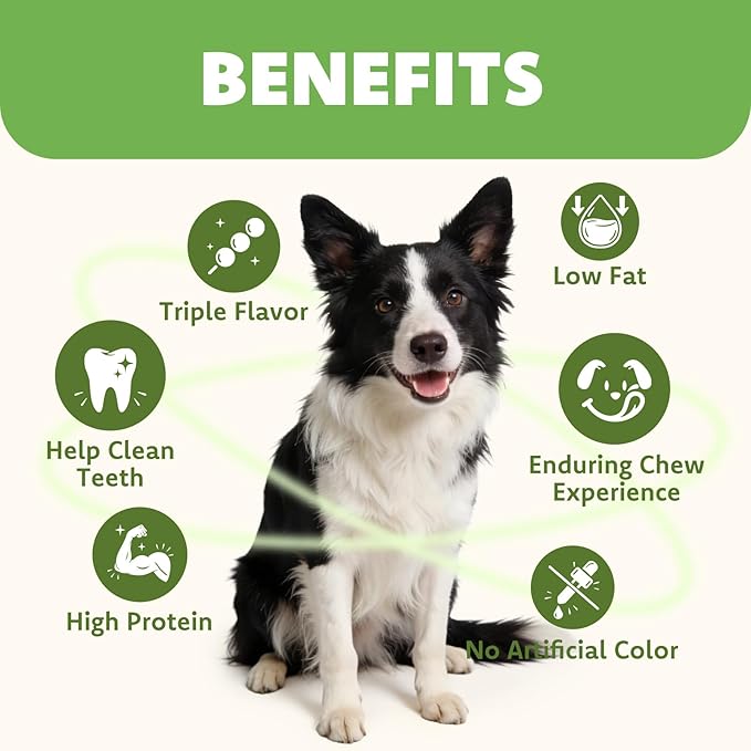 MON2SUN Dog Treats, Triple Flavor 6 Inch Chicken Liver Duck and Chicken Wrapped Rawhide Sticks, Teeth Cleaning Snacks for Medium Dogs, 17.6 oz (10 Count-Pack of 1)